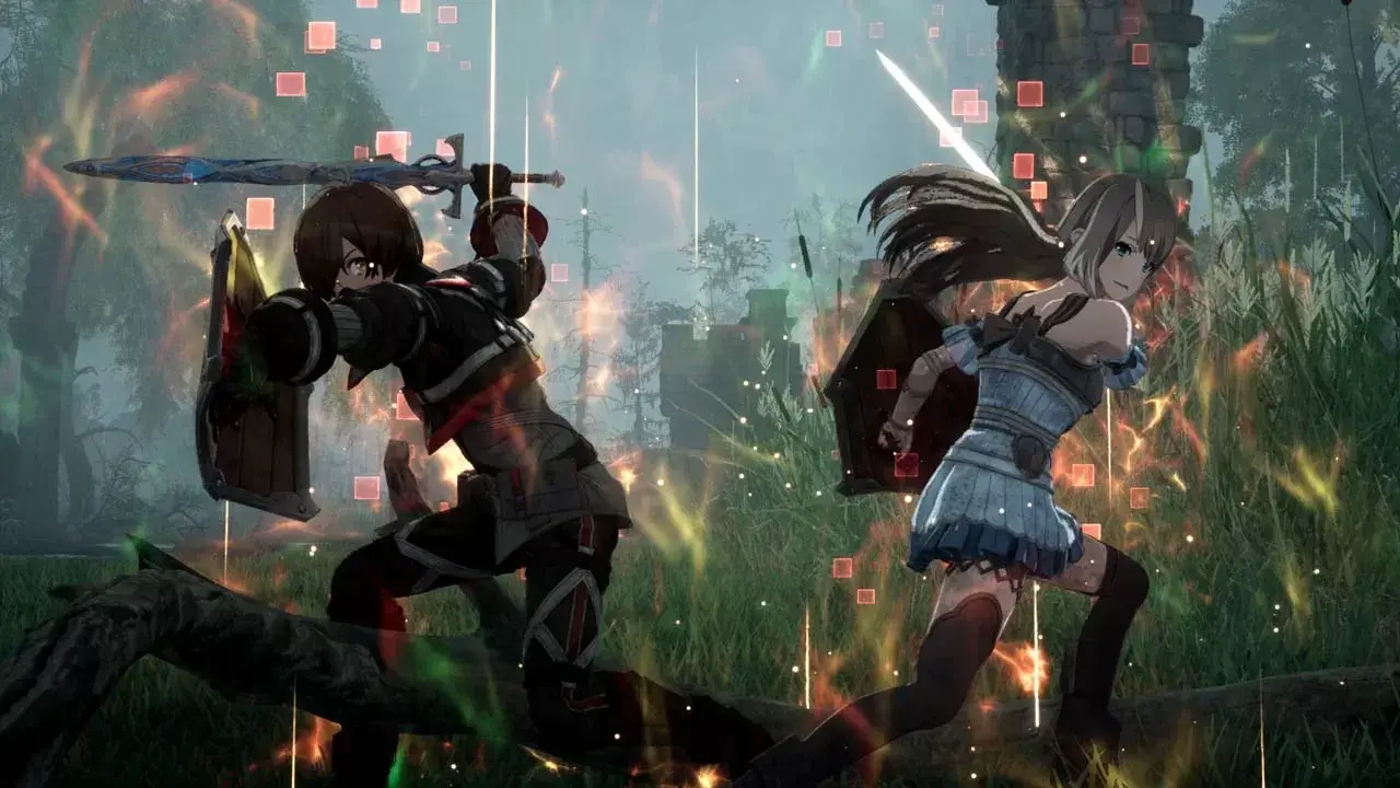 Two Echoes of Aincrad characters preparing weapon skills in combat